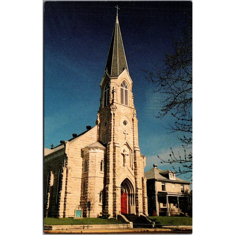 St. Vincent DePaul Catholic Church in Bedford IN Vintage Postcard SP17-16